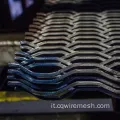 Pannello in acciaio decorativo appiattito in rete metallica espansa